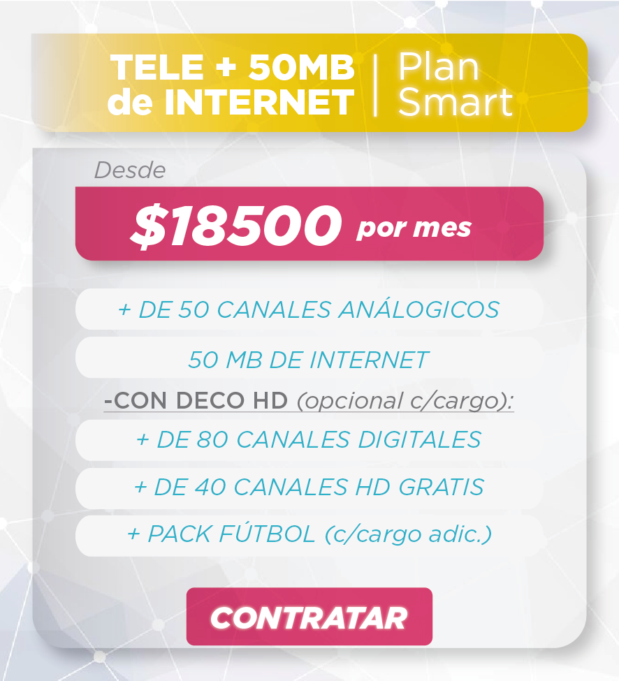 Promo SMART - Tele más Internet 50 megas