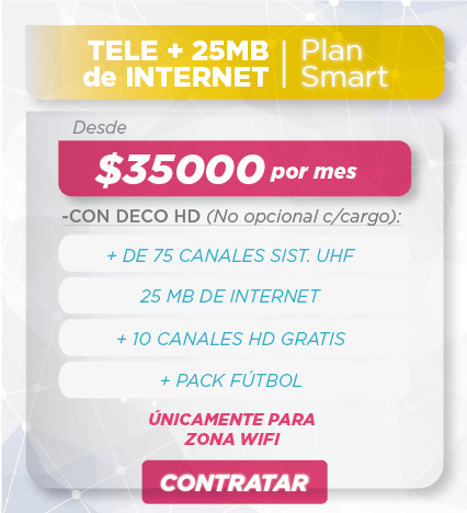 Promo SMART - Tele más Internet 25 megas